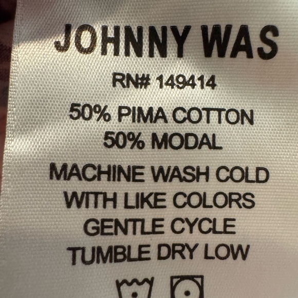 Johnny Was Boho Slip Dress Patchwork Floral Tile Print Pima Cotton Modal Size M - Picture 11 of 13